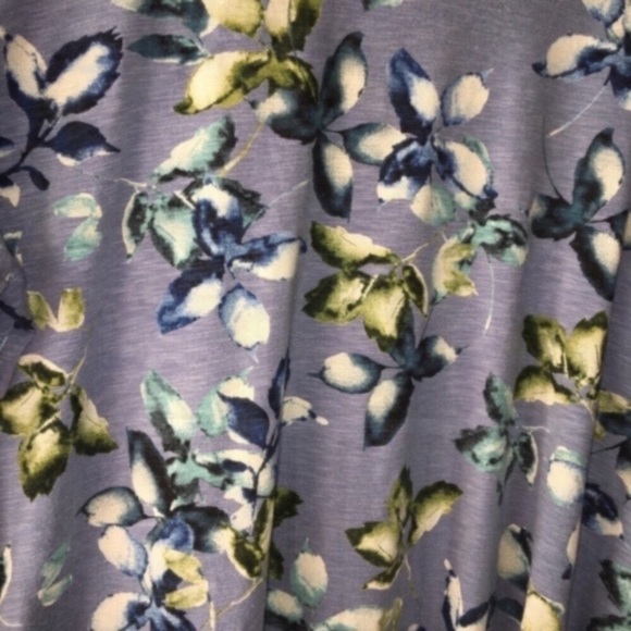 J. Jill Blue Falling Leaves 3/4 Sleeve Blouse - Picture 4 of 5